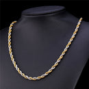 Rope Chain - 5mm | Two Tone Silver Gold Chain