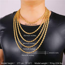 Rope Chain - 5mm | Two Tone Silver Gold Chain