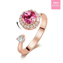 October Birthstone Ring w/ Swarovski - Adjustable
