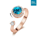 December Birthstone Ring w/ Swarovski - Adjustable