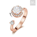 April Birthstone Ring w/ Swarovski - Adjustable