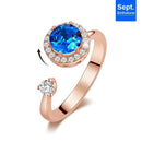 September Birthstone Ring w/ Swarovski - Adjustable