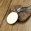 Saint Christopher Necklace Mens Medal Silver Pendant