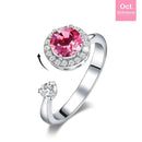 October Birthstone Ring w/ Swarovski - Adjustable