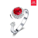 July Birthstone Ring w/ Swarovski - Adjustable