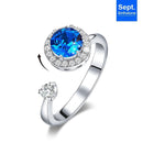 September Birthstone Ring w/ Swarovski - Adjustable
