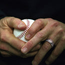 Spinner Baseball Ring with Stitching - Men - Stainless Steel