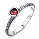 Sterling Silver Heart Ring - Women - CZ Ring