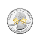 14K Gold Star Earrings Size Comparison