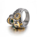 Mens Mexican Sugar Skull Ring Silver Gold