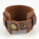 Wide Leather Cuff Bracelet - Men - Women - Vintage
