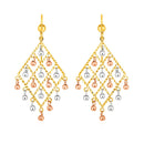 Chandelier Earrings | 14K Gold (Tri Tone) Drop Earrings