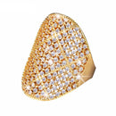 Gold Cubic Zirconia Statement Ring