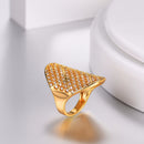 Gold Cubic Zirconia Statement Ring