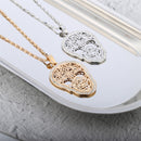 Womens Skull Pendant Necklace