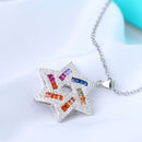 Star of David Pendant Necklace Sterling Silver