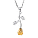 Rose Necklace Sterling Silver 18K Gold