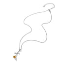 Rose Necklace Sterling Silver 18K Gold