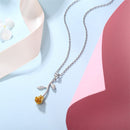 Rose Necklace Sterling Silver 18K Gold