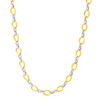 14K Gold Chain with Oval Links [Two-Tone]