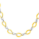 14K Gold Chain with Oval Links [Two-Tone]