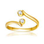 14K Gold Toe Ring with CZ