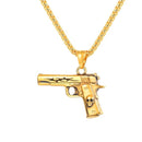 Gun Necklace - Gold Gun Pendant