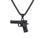 Gun Necklace - Black Gun Pendant
