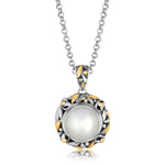 Pearl Necklace Sterling Silver Gold | Real Freshwater Pearl Pendant