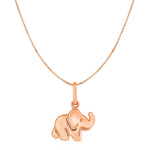 Elephant Necklace 10K Rose Gold | Small Elephant Pendant