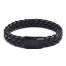 Mens Leather Ropes Woven Bracelet - Brown