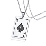 Ace of Spades Necklace Stainless Steel