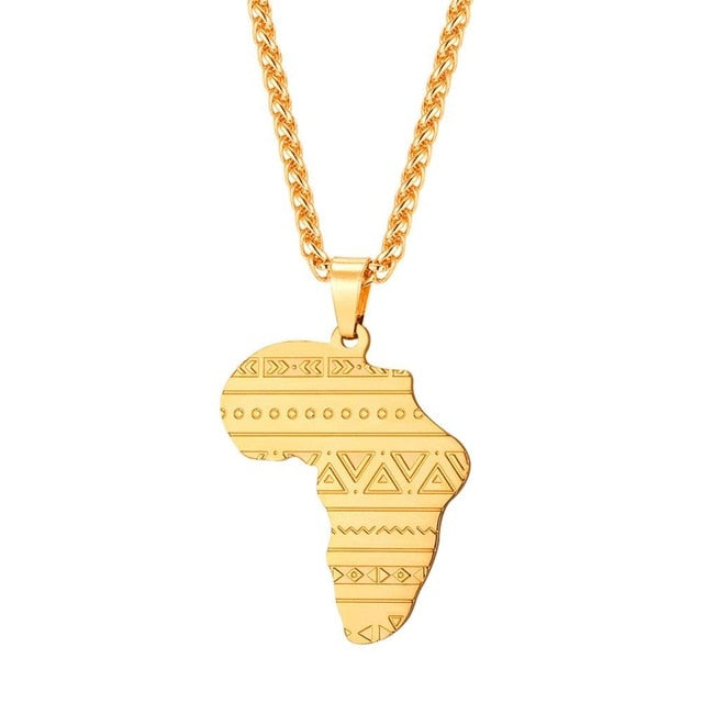 PULABO African Map Wooden Pendant Necklace Africa Hip-hop Rapper Necklaces  for Men Women popular : Amazon.co.uk: Fashion