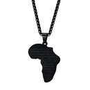 Black Africa Necklace | Continent Africa Map Pendant