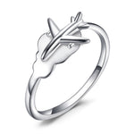 Airplane Ring | Sterling Silver Plane Ring Adjustable