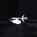 Airplane Ring | Sterling Silver Plane Ring Adjustable