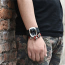 Anchor Bracelet for Men | Black, Brown, Red Braided Leather