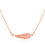 Angel Wing Necklace | 14K Rose Gold Pendant