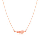 Angel Wing Necklace | 14K Rose Gold Pendant