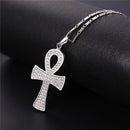 Silver Ankh Necklace | Ankh Cross Pendant Womens