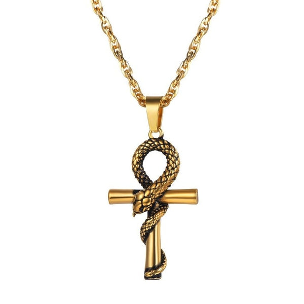 Apep Ankh Necklace Chain - Gold
