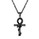 Apep Ankh Necklace Chain - Black