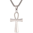 Silver Ankh Necklace Stainless Steel | Ankh Cross Pendant