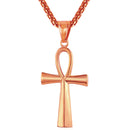 Ankh Necklace Stainless Steel | Ankh Cross Pendant - Rose Gold