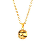 Gold Basketball Necklace | Basletball Charm Chain