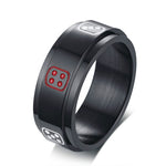 Black Dice Spinner Ring for Men