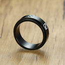 Black Dice Spinner Ring for Men
