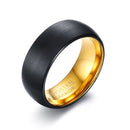 Brushed Black Tungsten Carbide Ring for Men