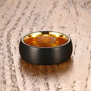 Brushed Black Tungsten Carbide Ring for Men
