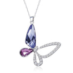 Butterfly Necklace Sterling Silver w/ Swarovski Crystals